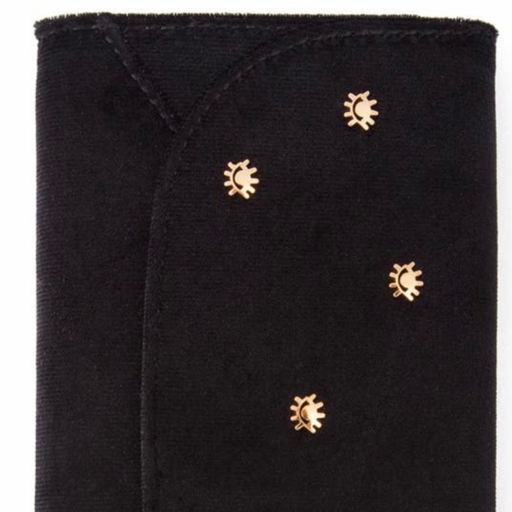 Sonic black velvet iPhone wristlet